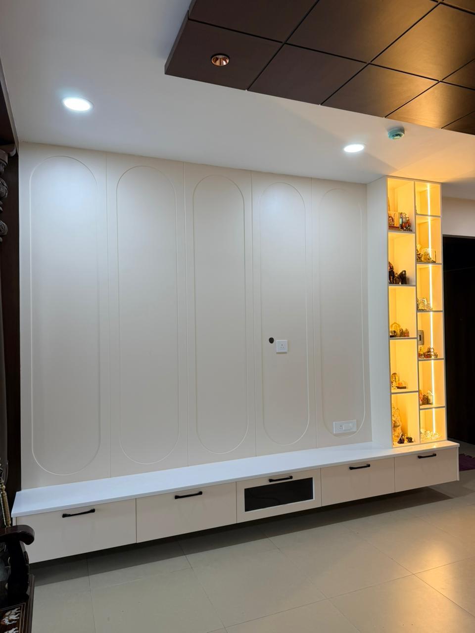 Premium TV wall panel and lighting design in Chennai