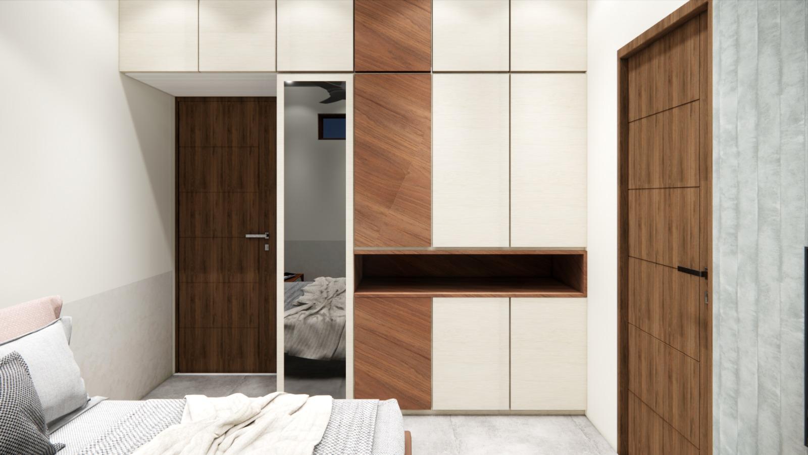 Premium bedroom wardrobe design for Chennai home interiors