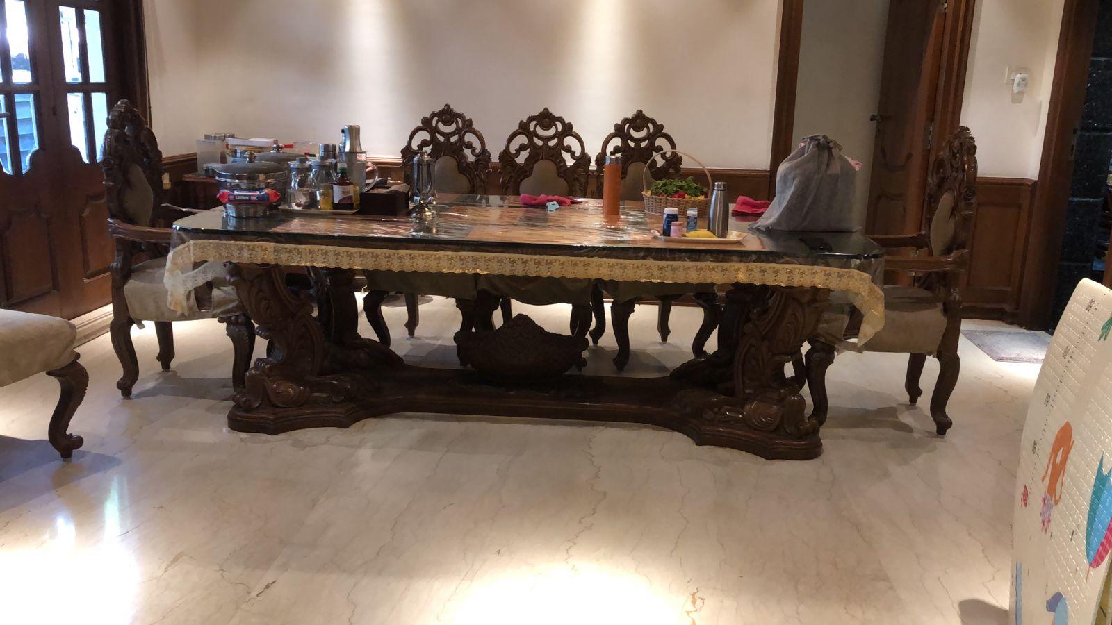 Premium dining room interior with classic furniture in Chennai
