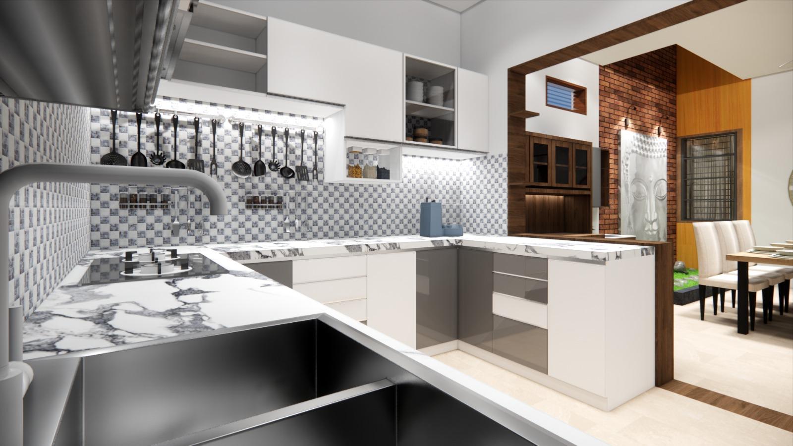 Premium parallel kitchen interior design for modern homes