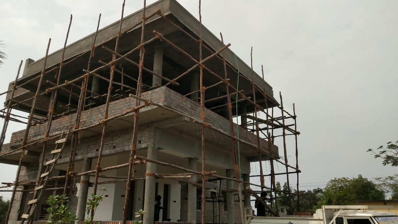 Residential architecture construction progress in Chennai